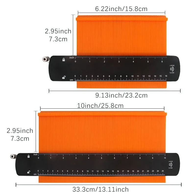 10 Metal Profile Utensils Contour with Lock - Regular Width