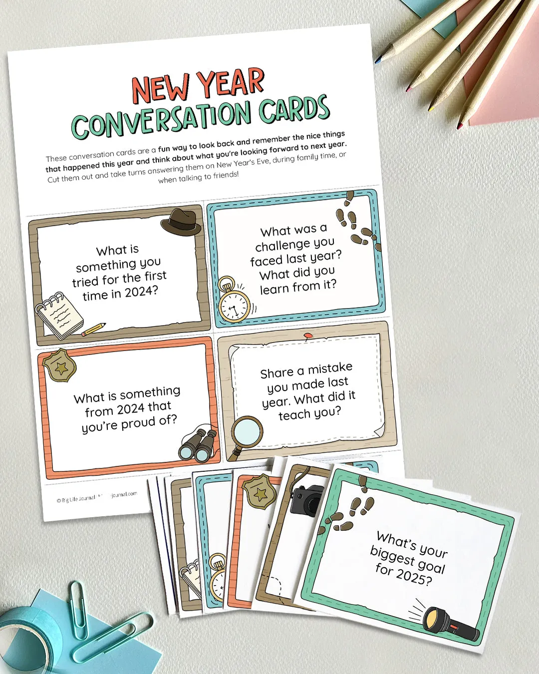 2025 New Year Kit Bundle PDF (ages 4-10 and 11 )
