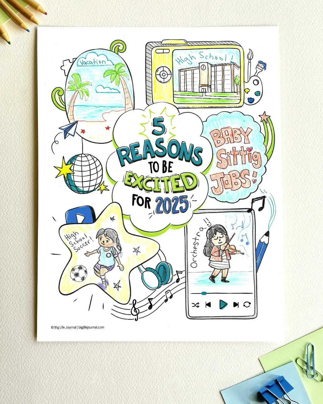 2025 New Year Kit Bundle PDF (ages 4-10 and 11 )