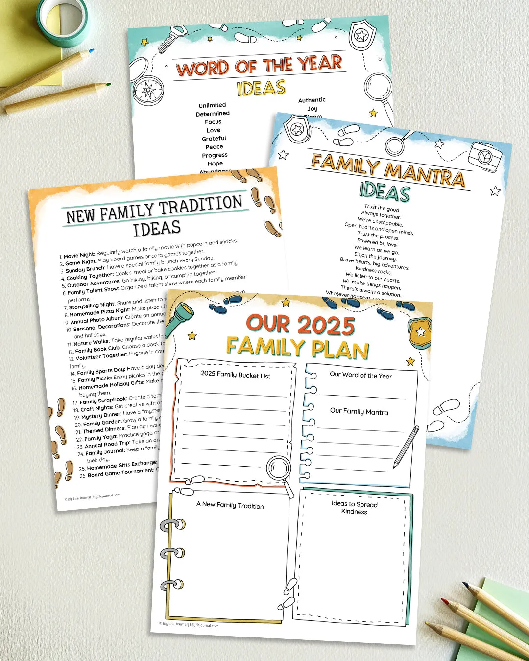 2025 New Year Kit Bundle PDF (ages 4-10 and 11 )