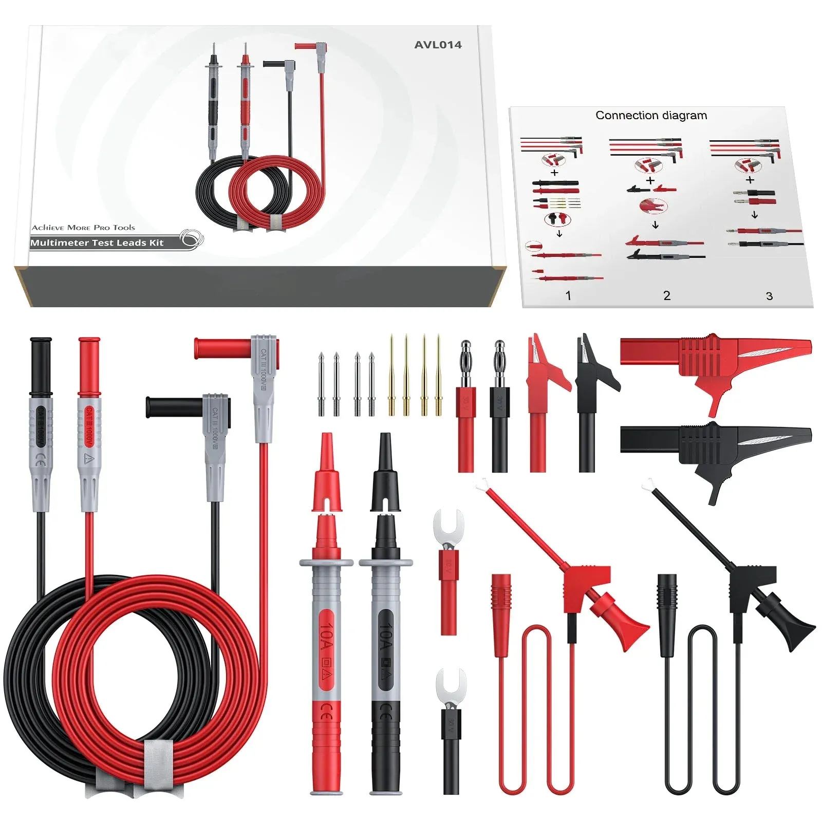 24 Piece Electrical Multimeter Test Lead Kit
