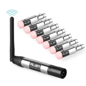 2.4g Ism Dmx512 Dfi Controller Rechargeable Wireless Receiver Built-in Battery Transmitter 3 Pin Xlr for Dmx Stage Lights
