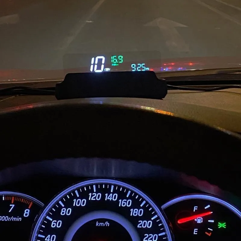 3.2 Inch Obd Hud Head Up Display For Car Engine Failure Water Temperature & Voltage Alarm
