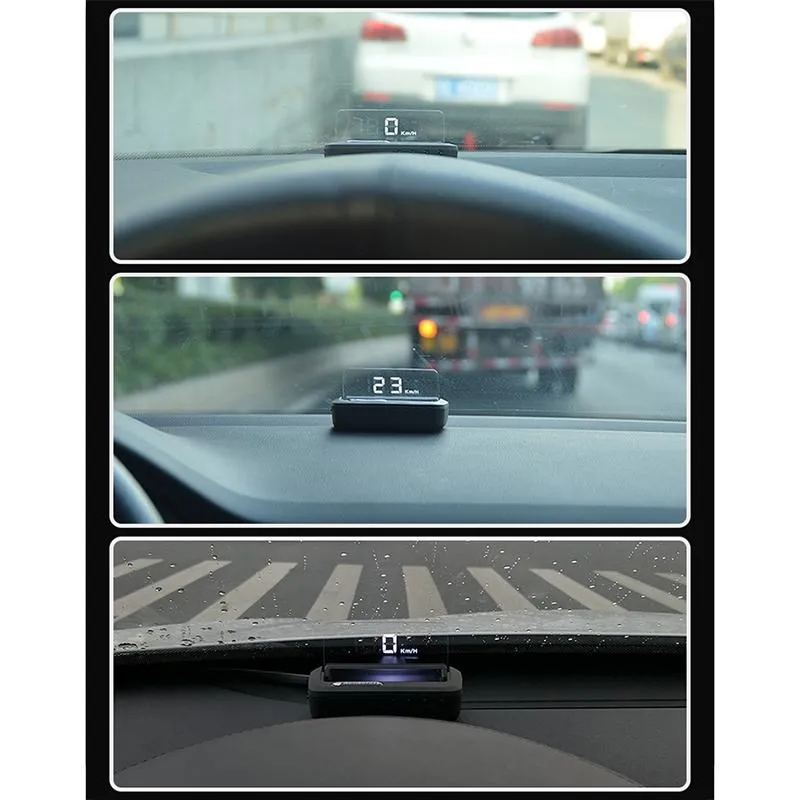 3.2 Inch Obd Hud Head Up Display For Car Engine Failure Water Temperature & Voltage Alarm