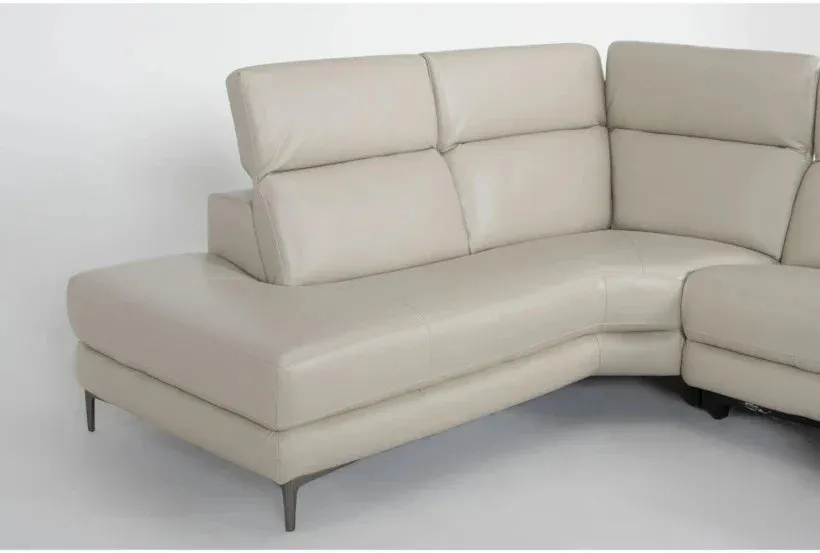 Bennett Leather 2 Piece Reclining Sectional with Left Arm Facing Chaise by Couch.com