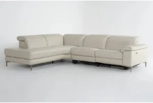 Bennett Leather 2 Piece Reclining Sectional with Left Arm Facing Chaise by Couch.com
