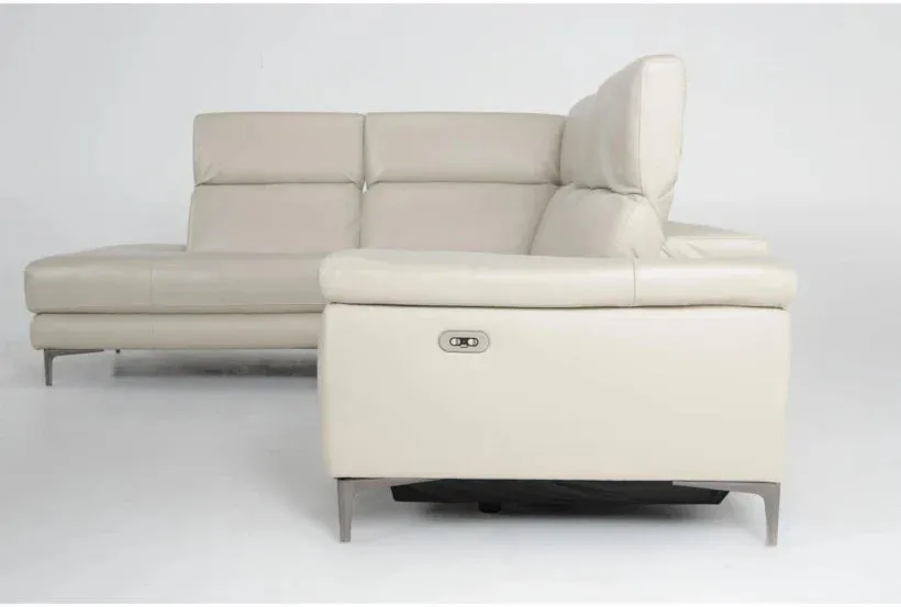 Bennett Leather 2 Piece Reclining Sectional with Left Arm Facing Chaise by Couch.com