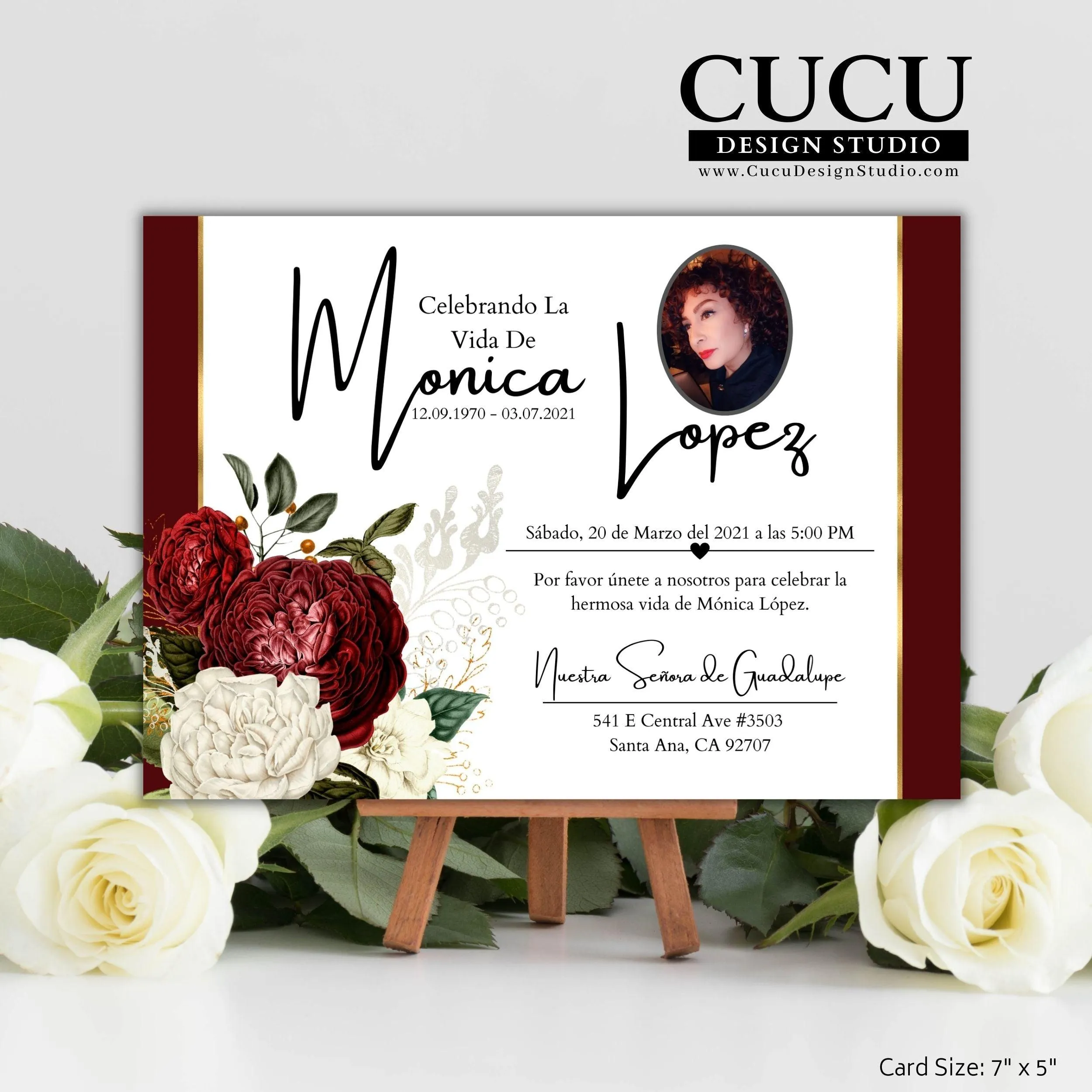Canva Customizable Funeral Announcement Template In Spanish