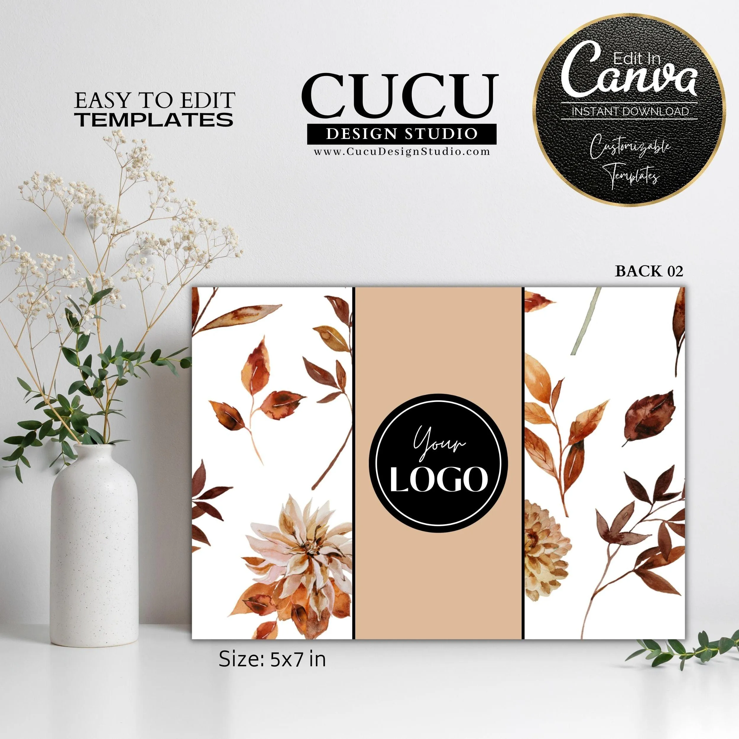 Customizable Package Insert Thank You Card Template