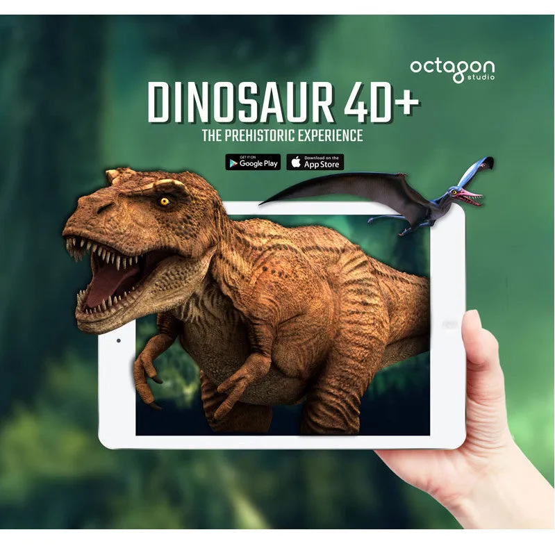 Dinosaur 4D  Flash Cards <br> Interactive Augmented Reality Cards