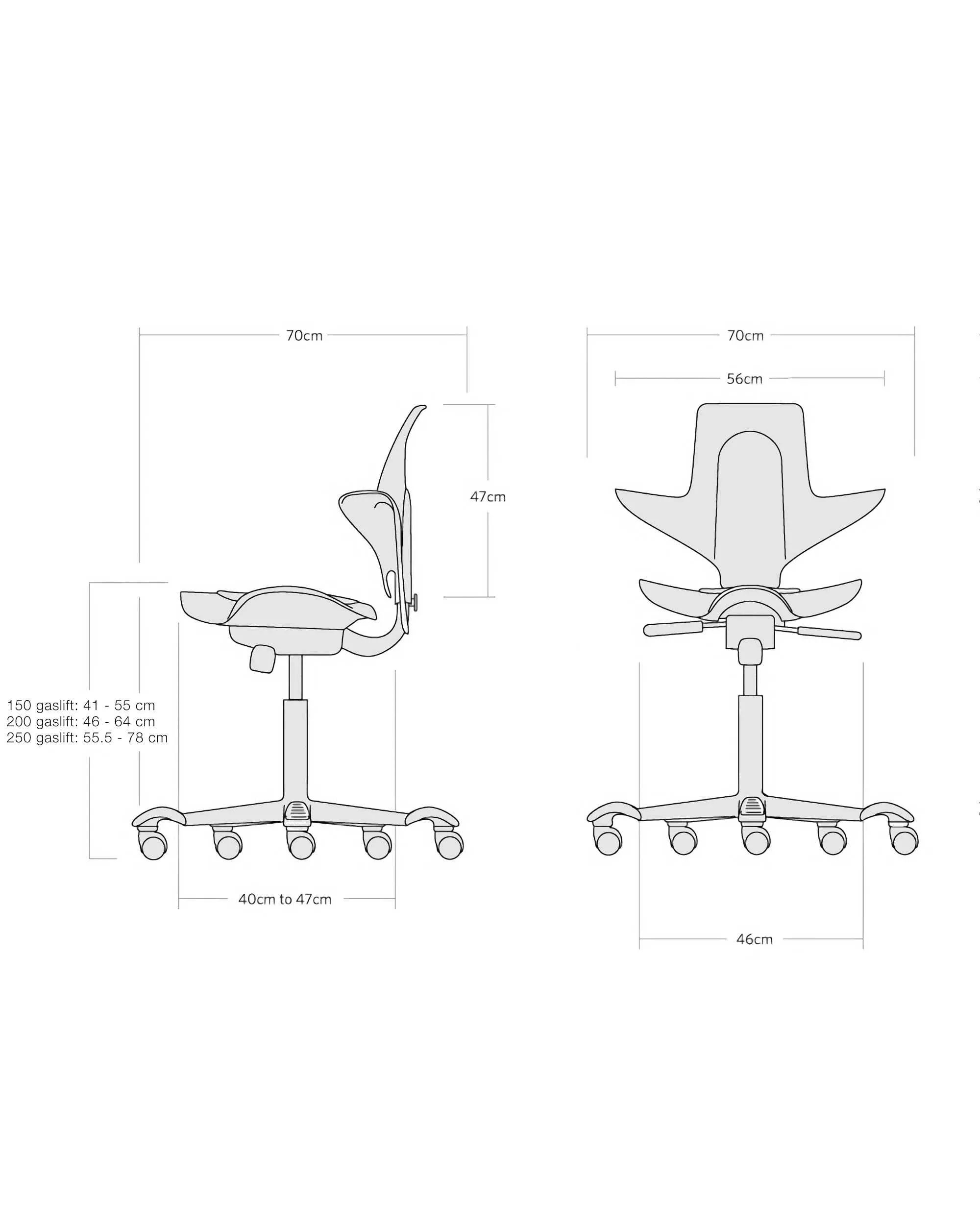 HAG Capisco Puls 8010 Ergonomic Chair, Black