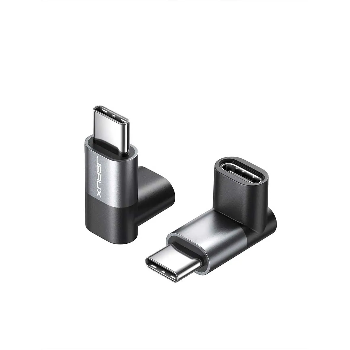 JSAUX 90° USB-C to USB-C Right Angle Adapter (Grey) (DD0008)