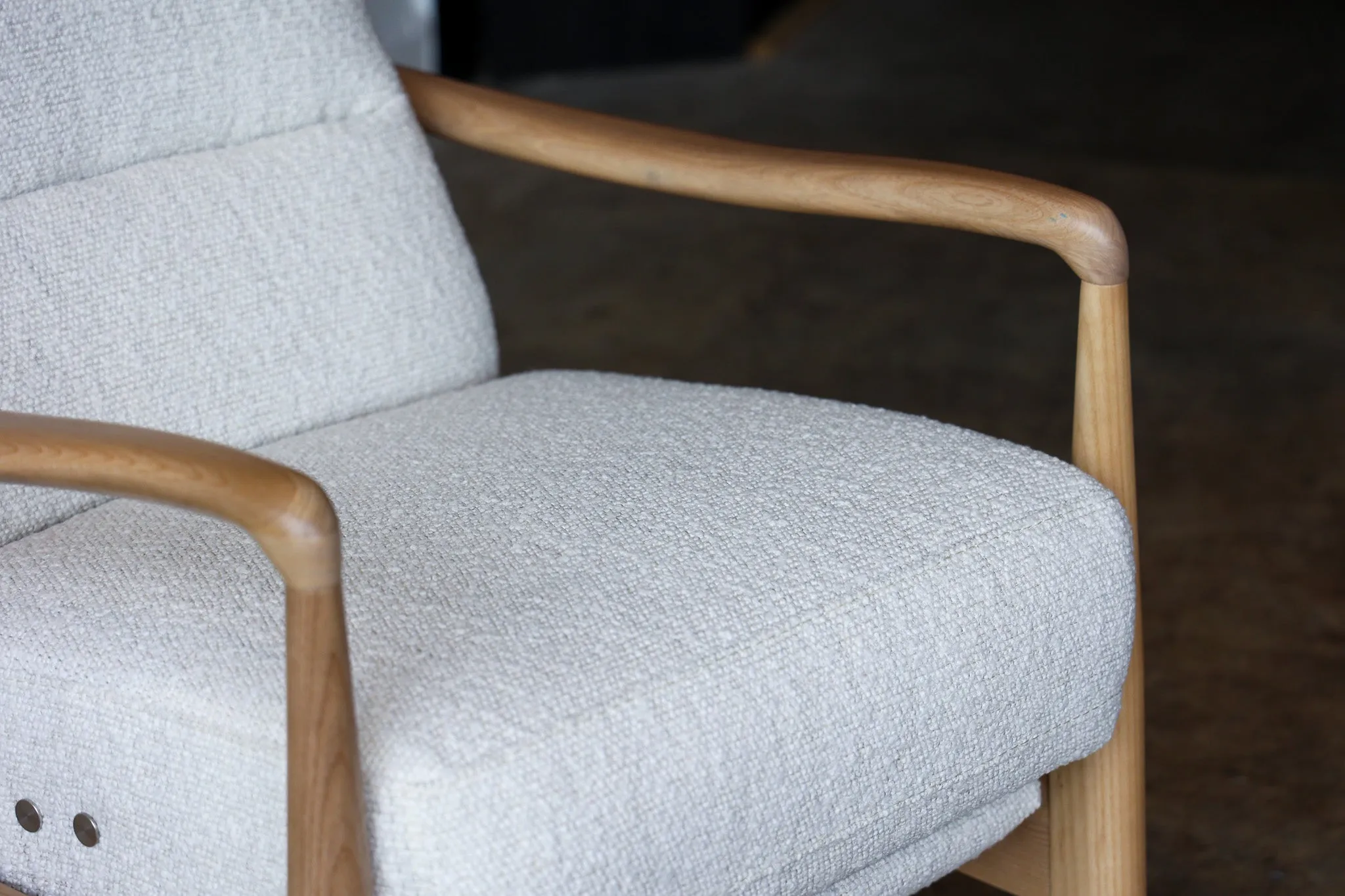 Magnolia Boucle Reclining Chair