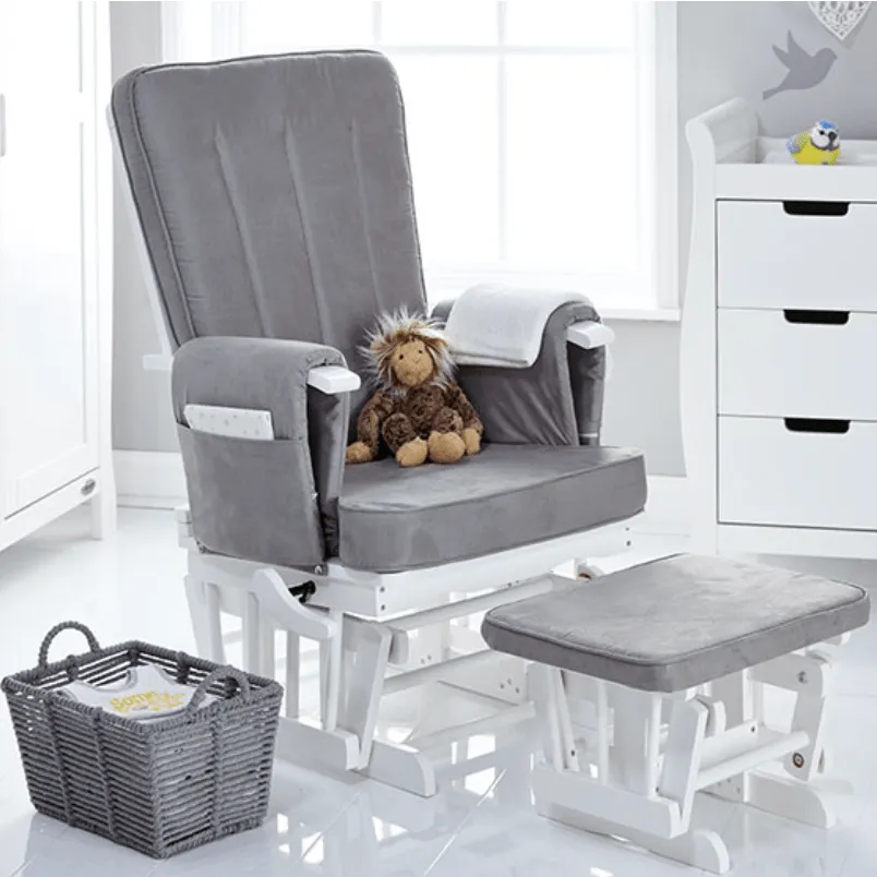 Obaby Deluxe Reclining Glider Chair and Stool - Direct Delivery