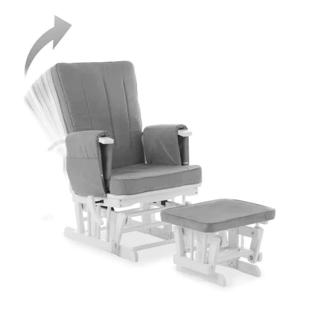 Obaby Deluxe Reclining Glider Chair and Stool - Direct Delivery