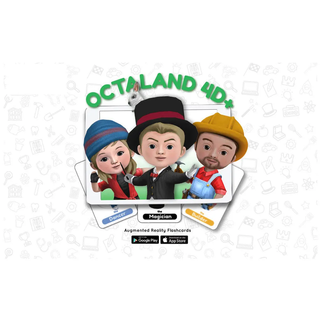 Octaland Occupation 4D  Flash Cards <br> Interactive Augmented Reality Cards