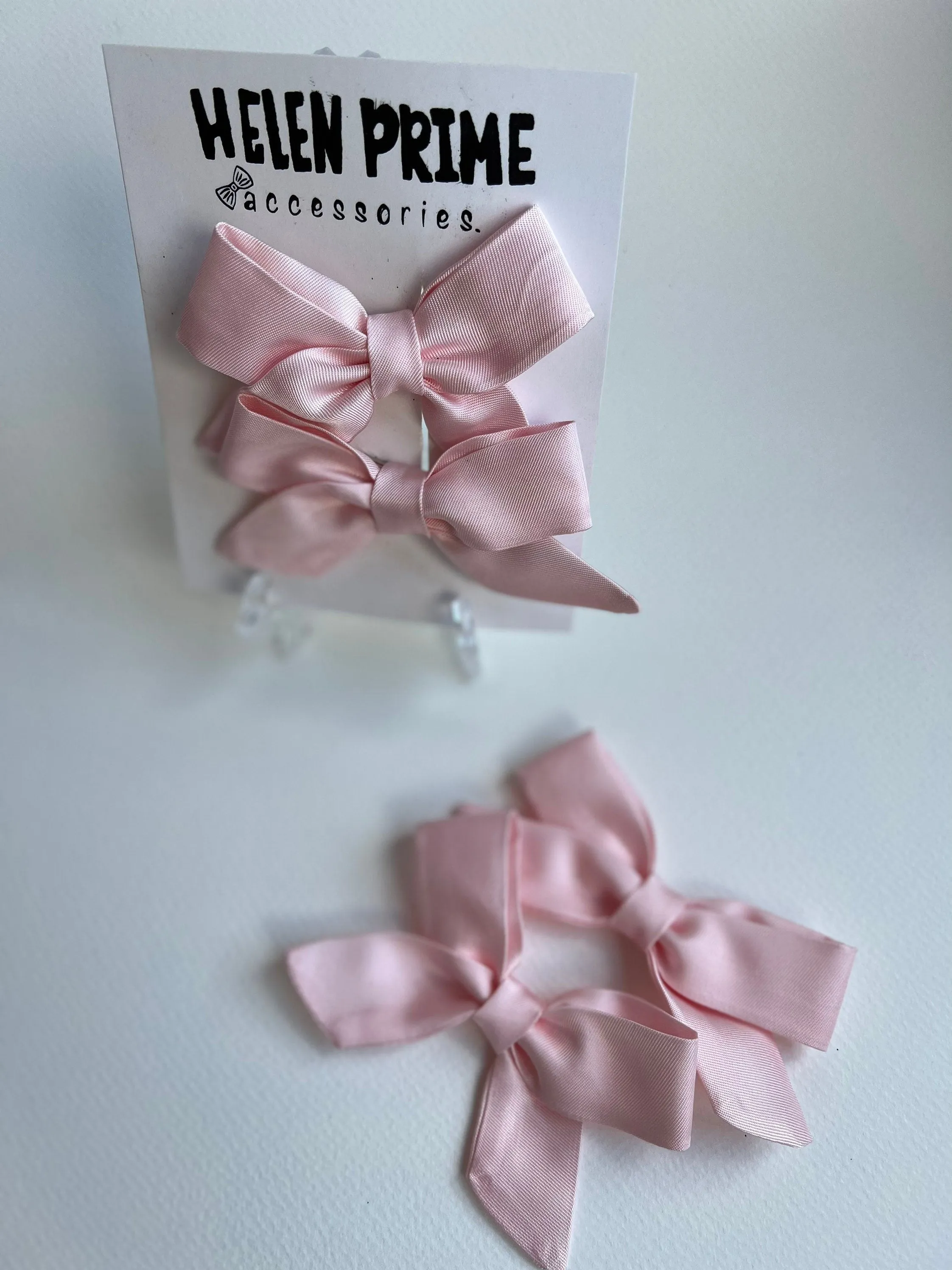 Pink Mini Pigtail Bow Set Pinwheel Baby Bow Hello 1st Grade Accessories Kindergarten Hair Bows