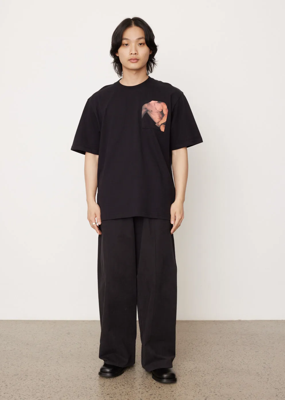 Reclining Stud Chest Pocket T-Shirt