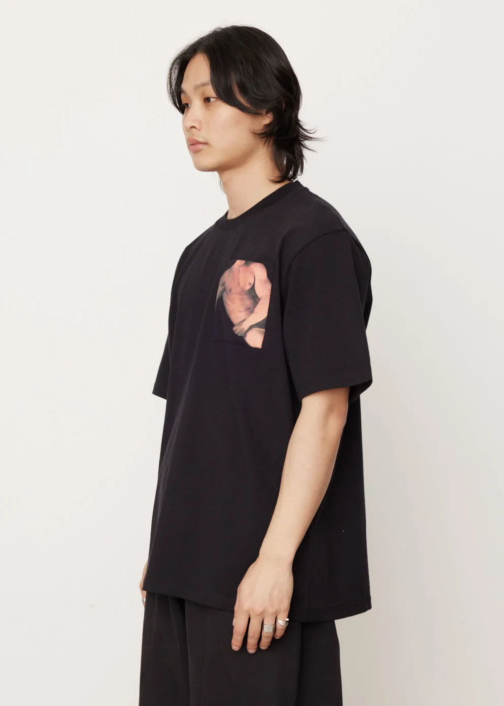 Reclining Stud Chest Pocket T-Shirt