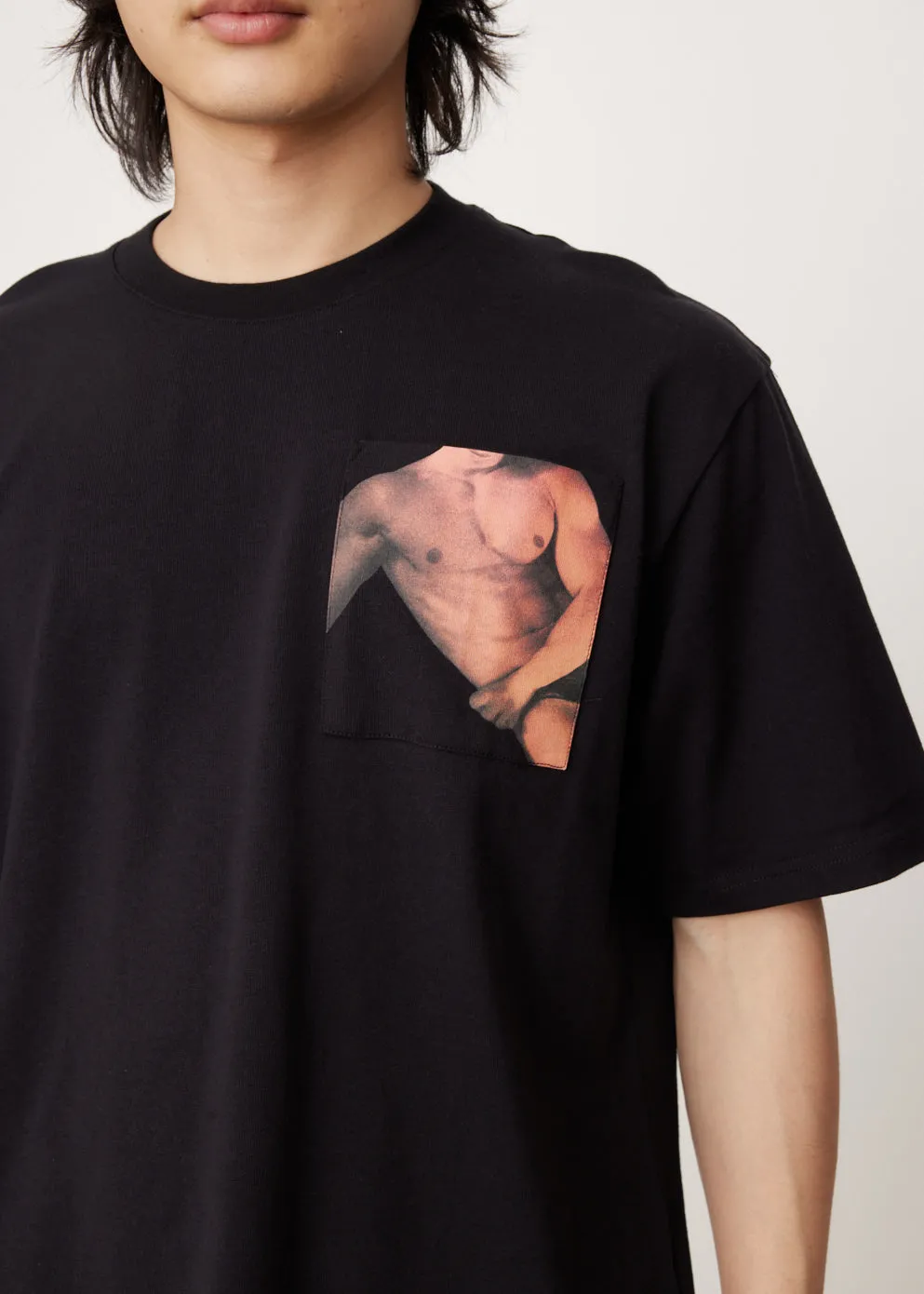 Reclining Stud Chest Pocket T-Shirt