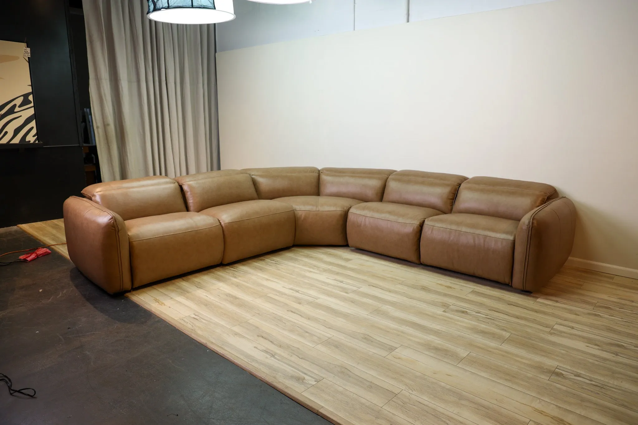 Vita Leather Reclining Sectional