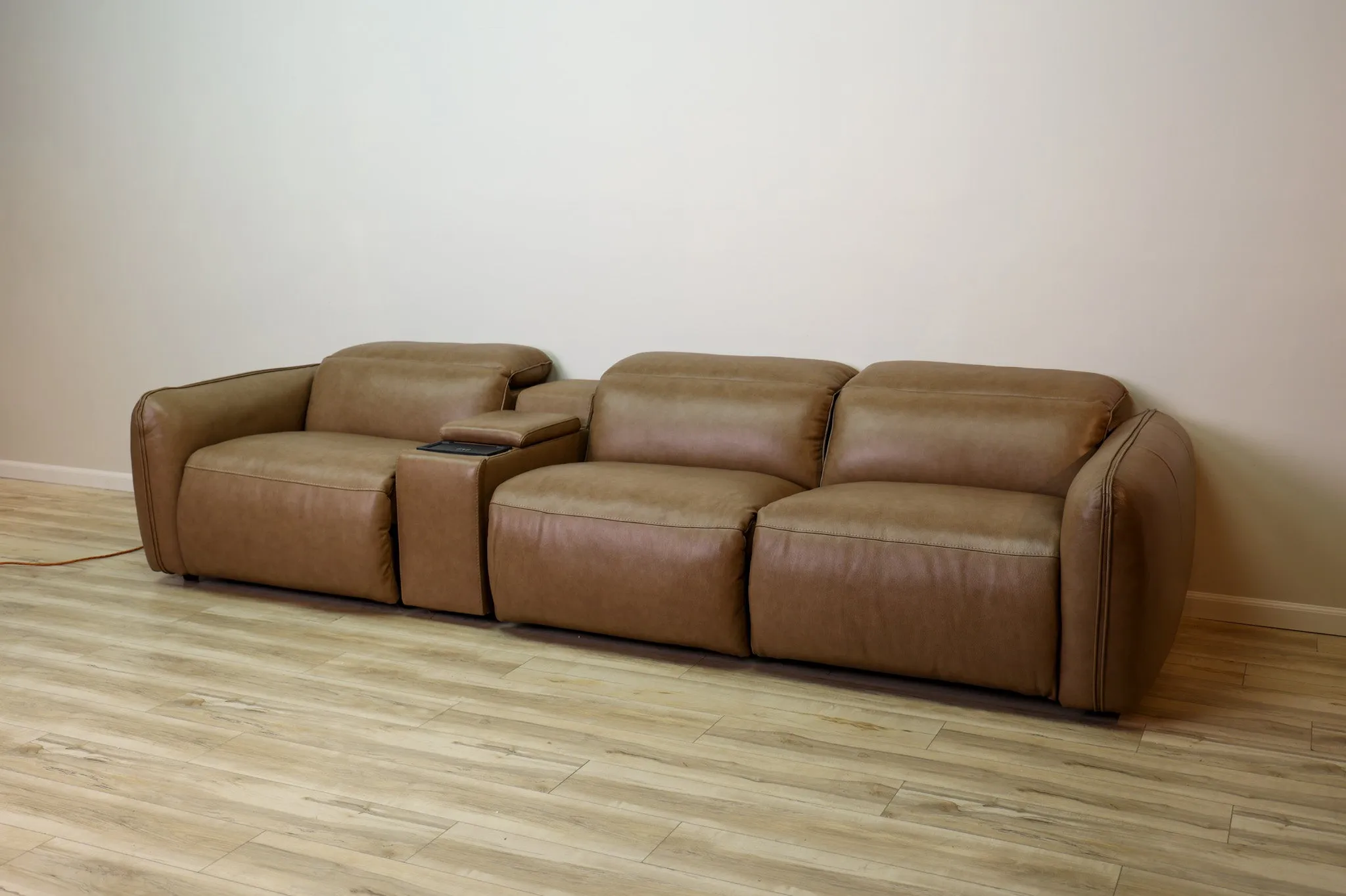 Vita Leather Reclining Sectional