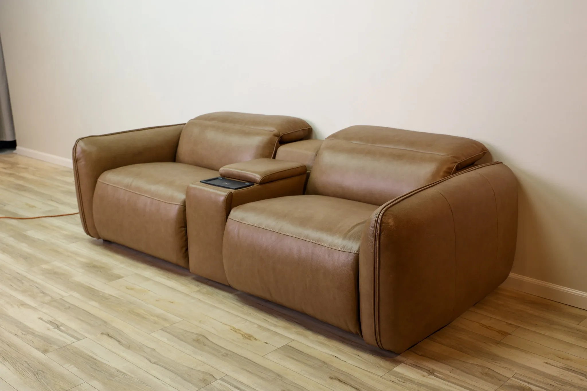 Vita Leather Reclining Sectional