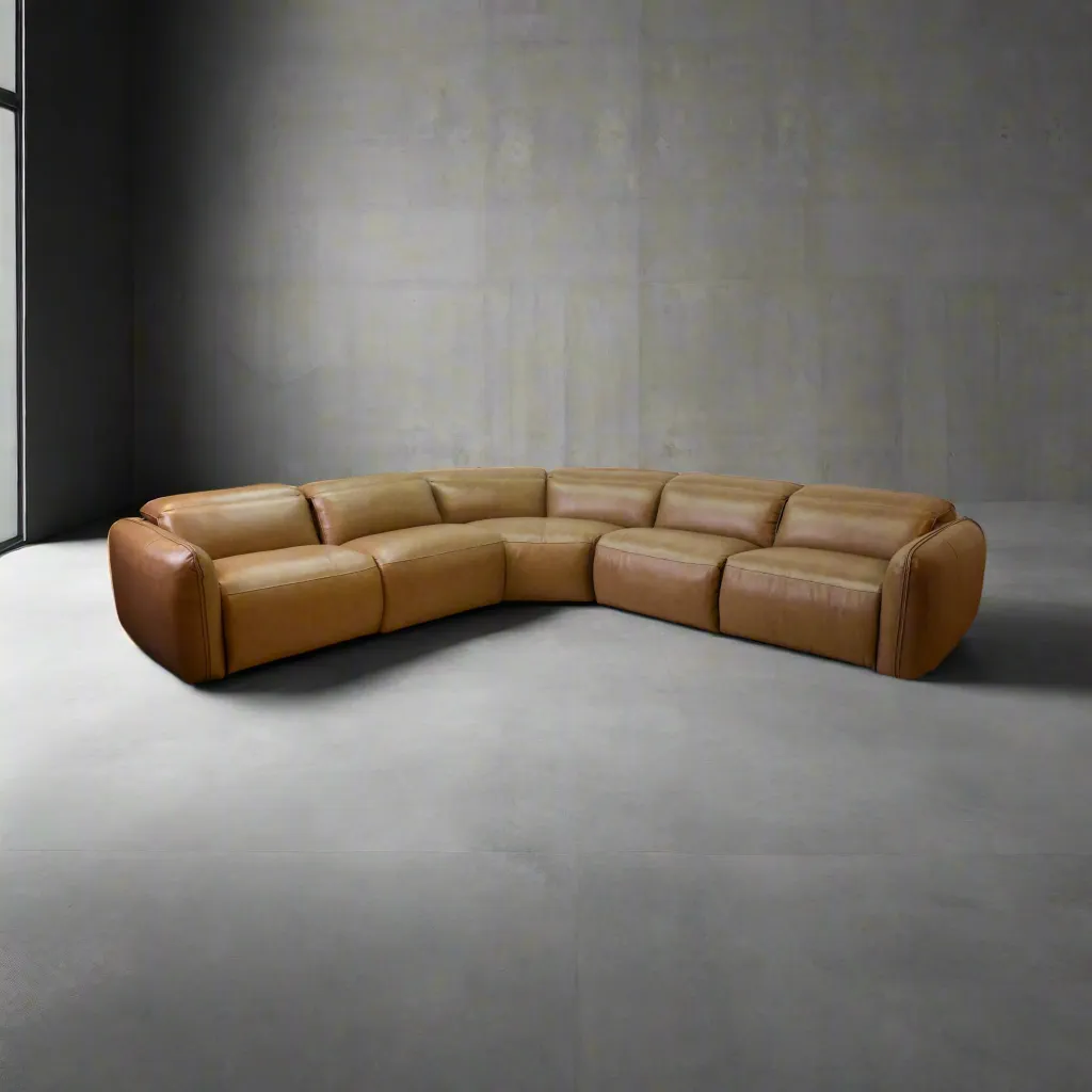 Vita Leather Reclining Sectional
