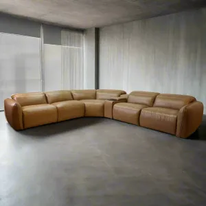 Vita Leather Reclining Sectional