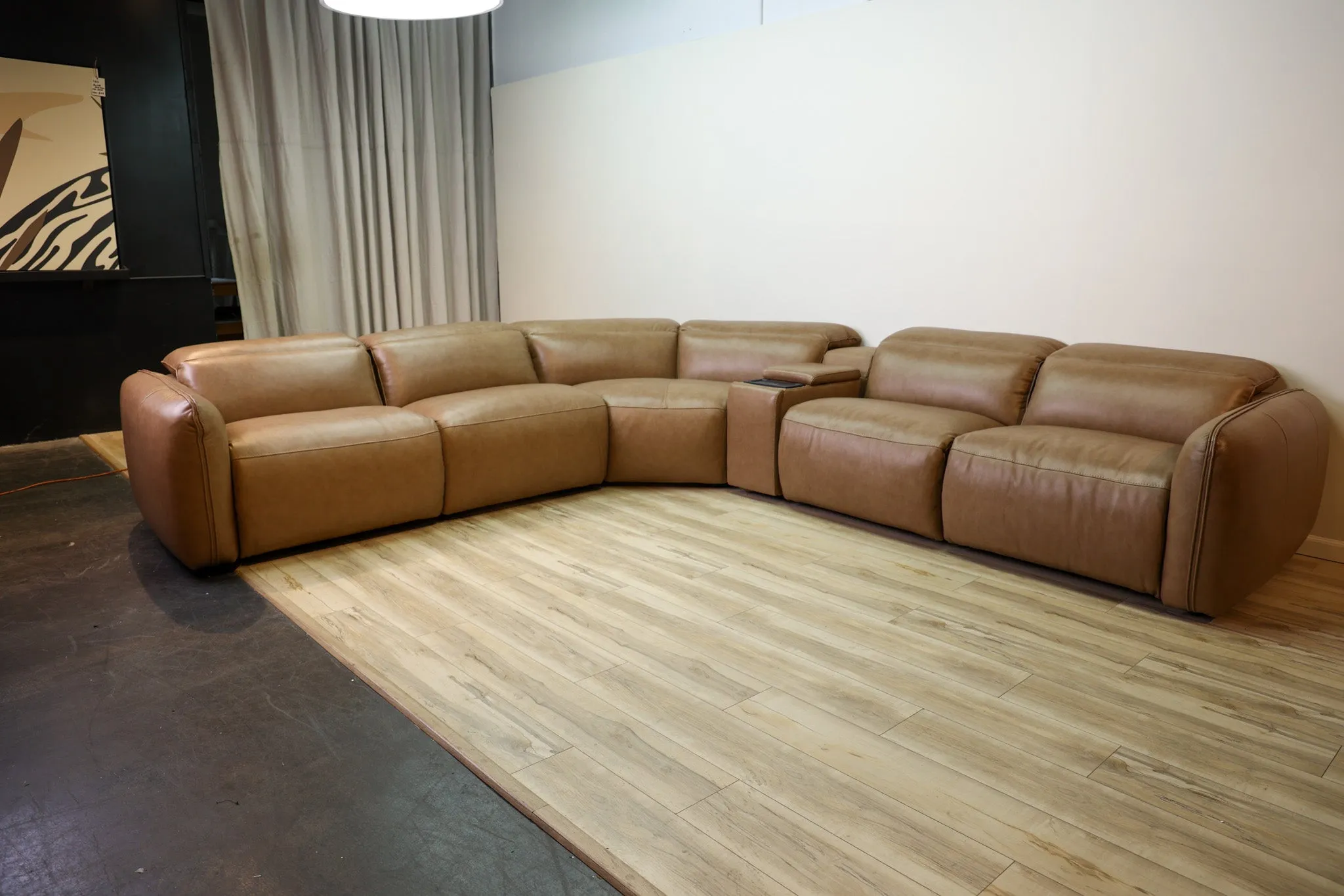 Vita Leather Reclining Sectional