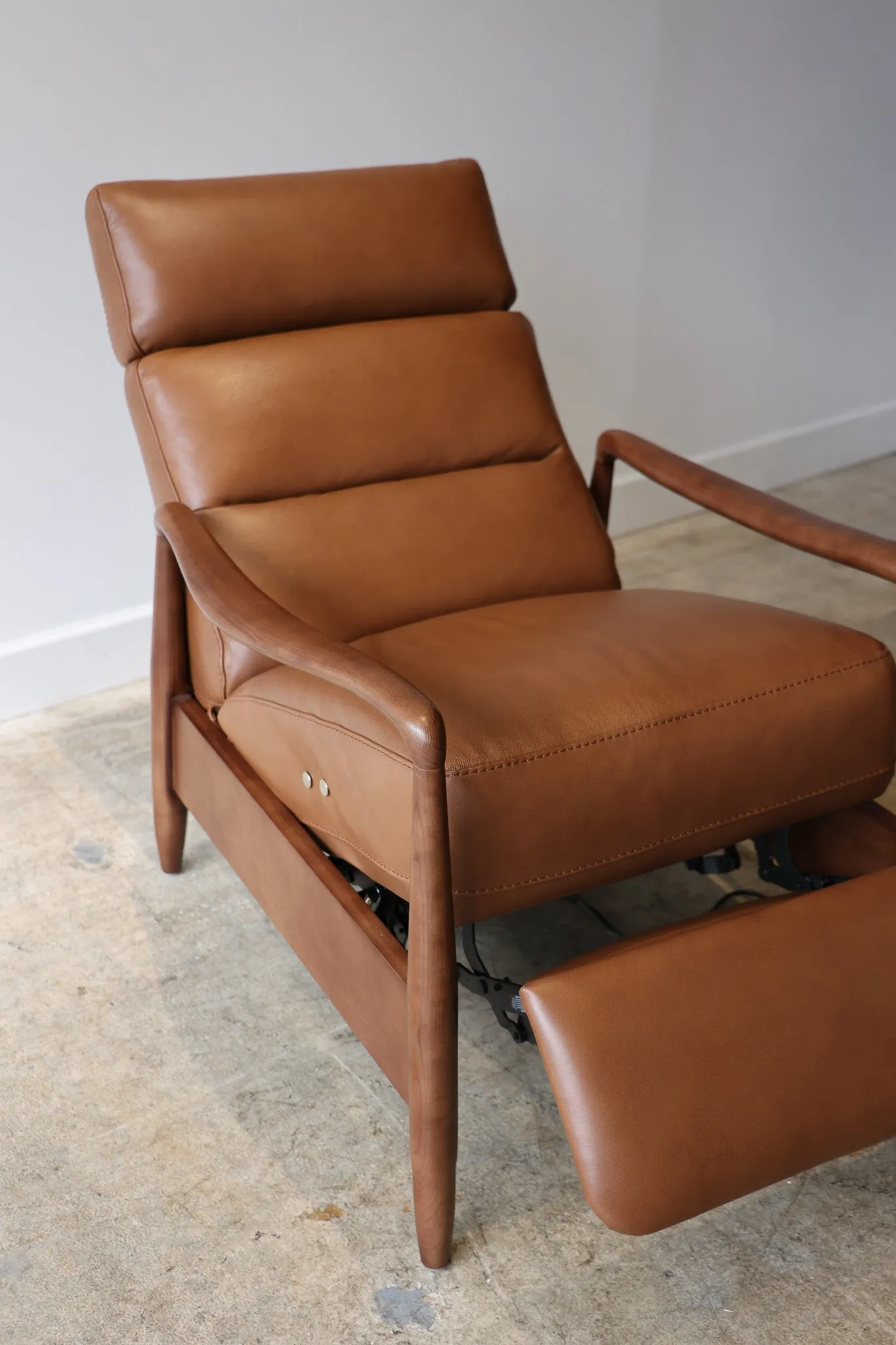 Walker Leather Reclining Accent Chair