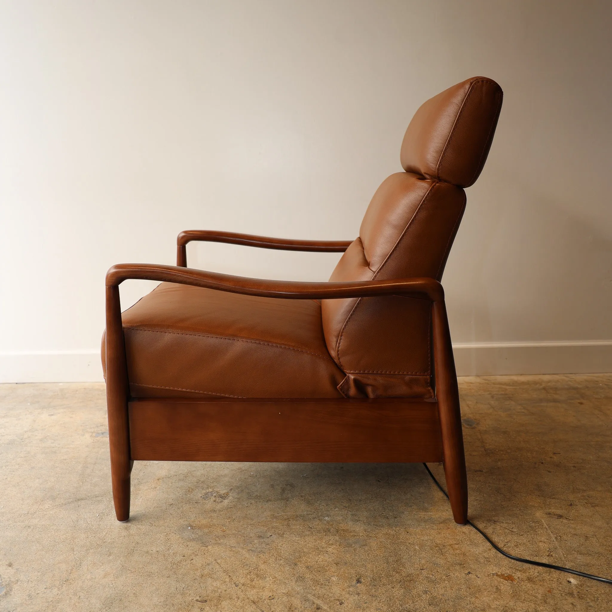 Walker Leather Reclining Accent Chair