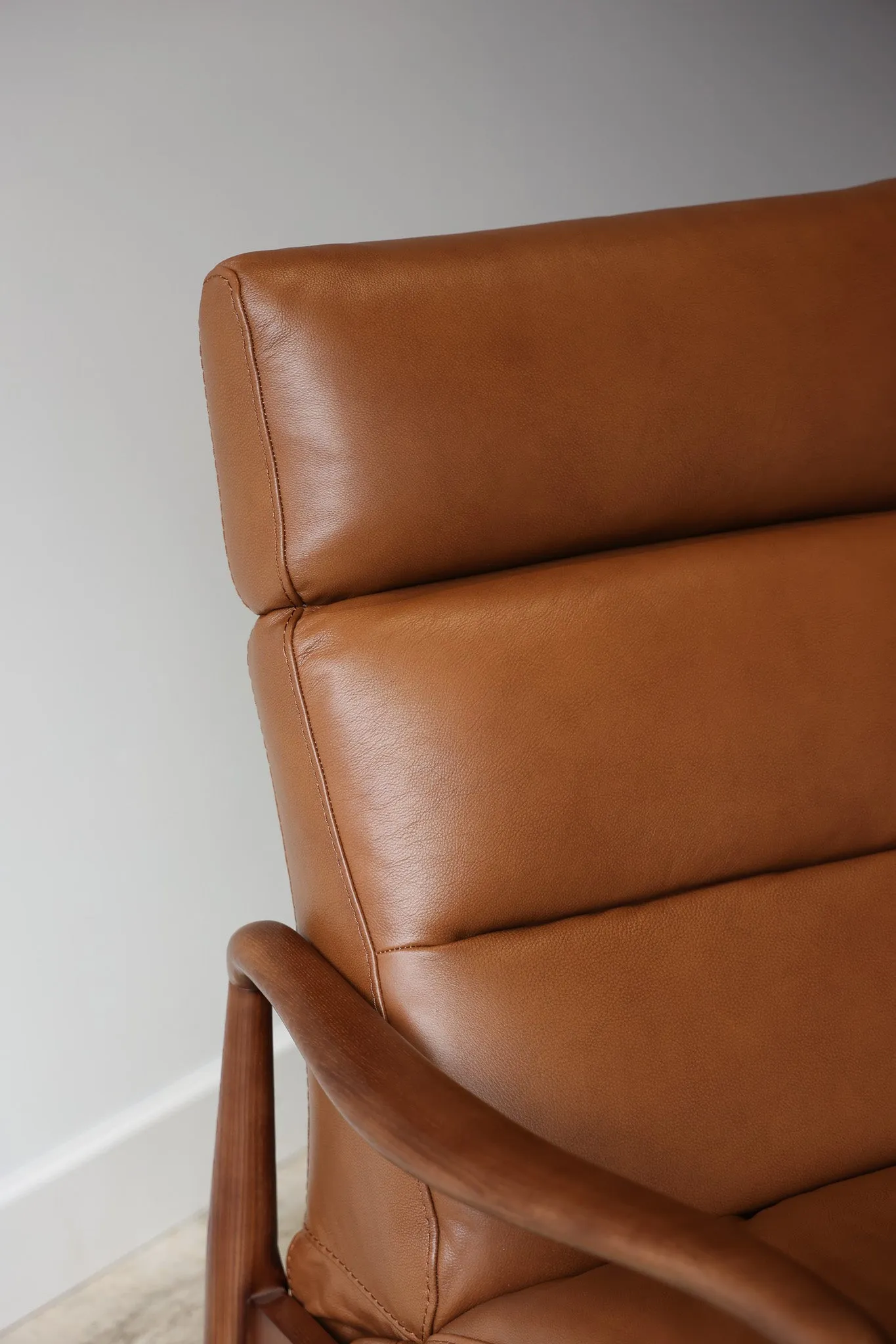 Walker Leather Reclining Accent Chair