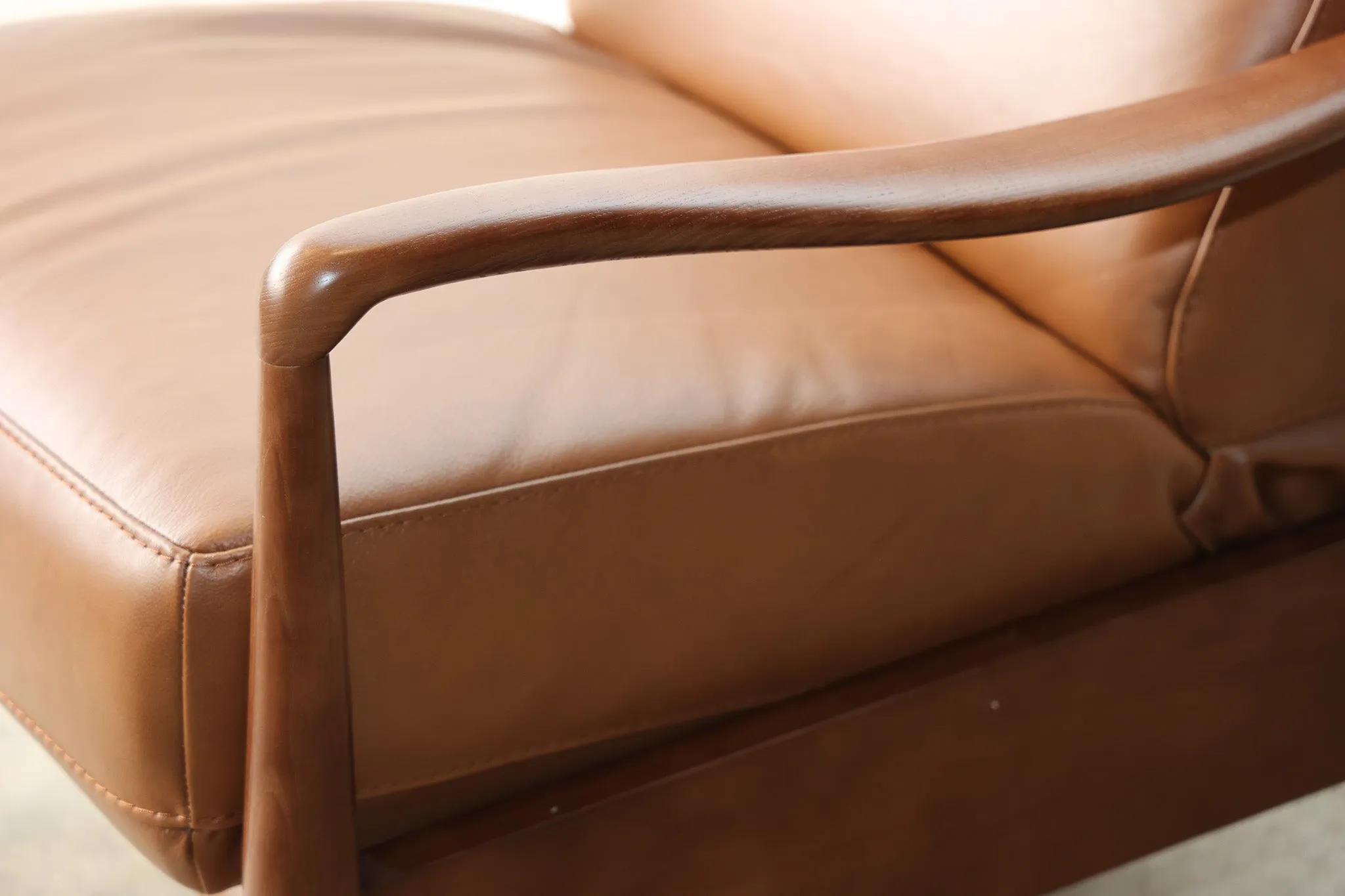 Walker Leather Reclining Accent Chair