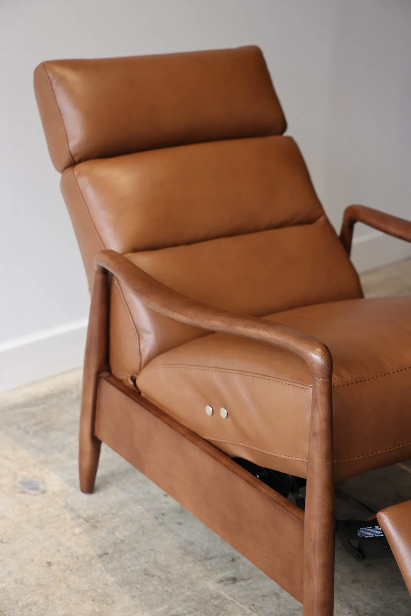 Walker Leather Reclining Accent Chair