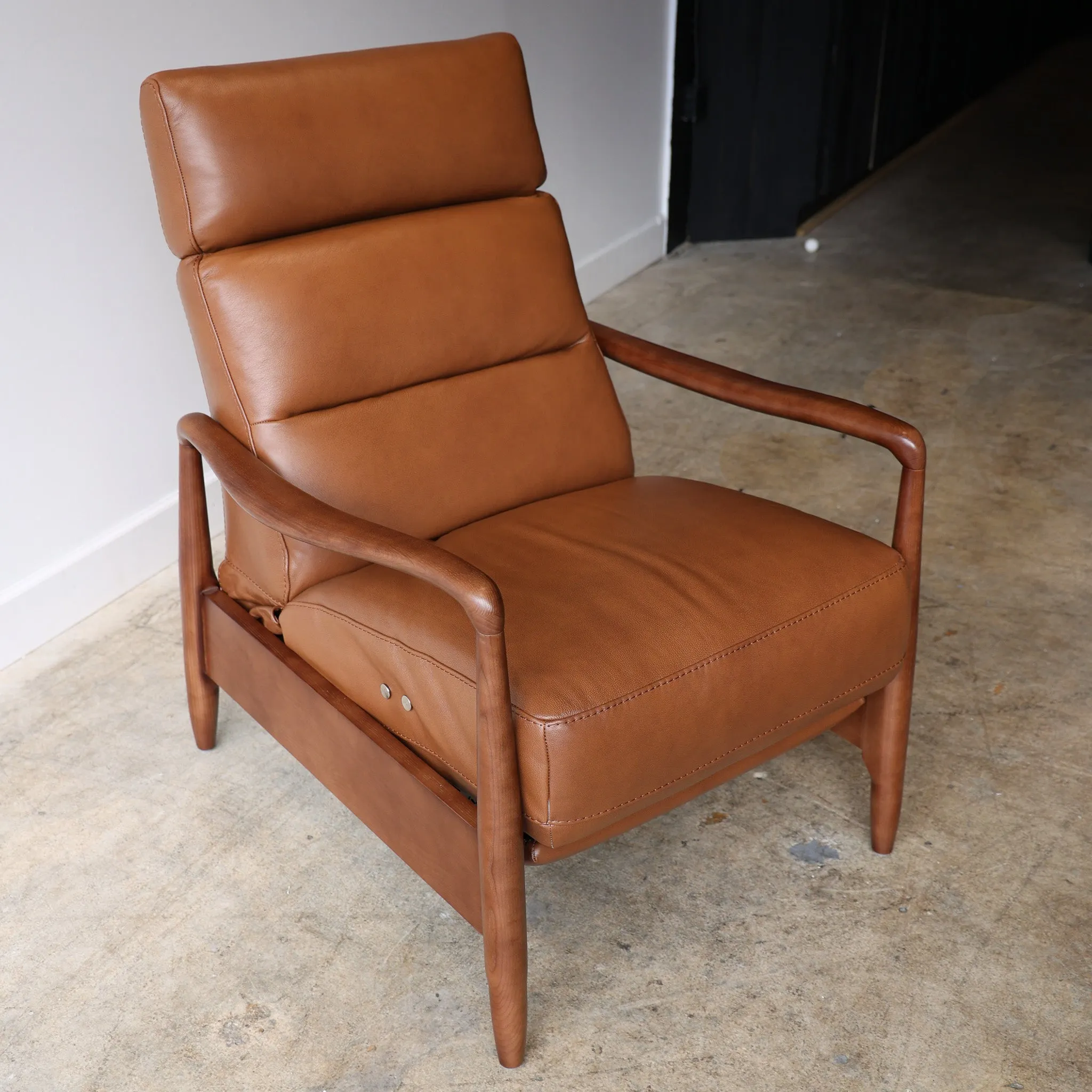 Walker Leather Reclining Accent Chair