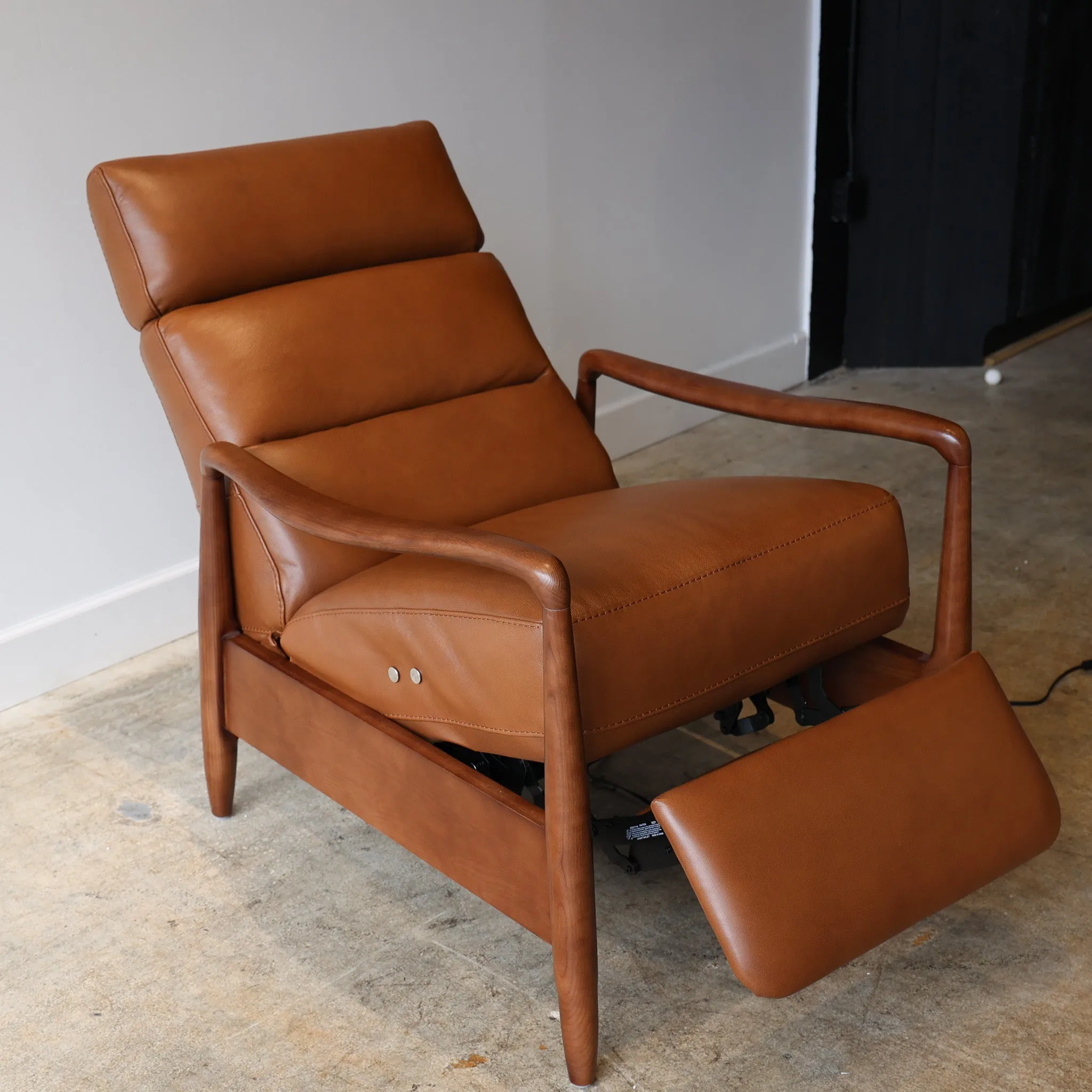 Walker Leather Reclining Accent Chair