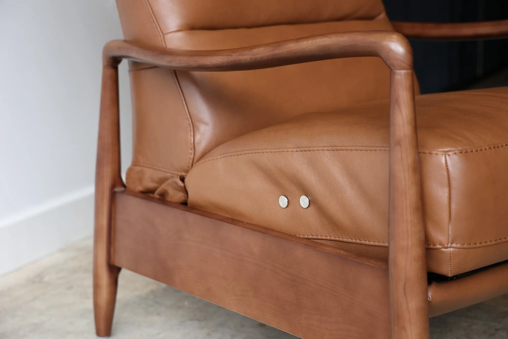 Walker Leather Reclining Accent Chair