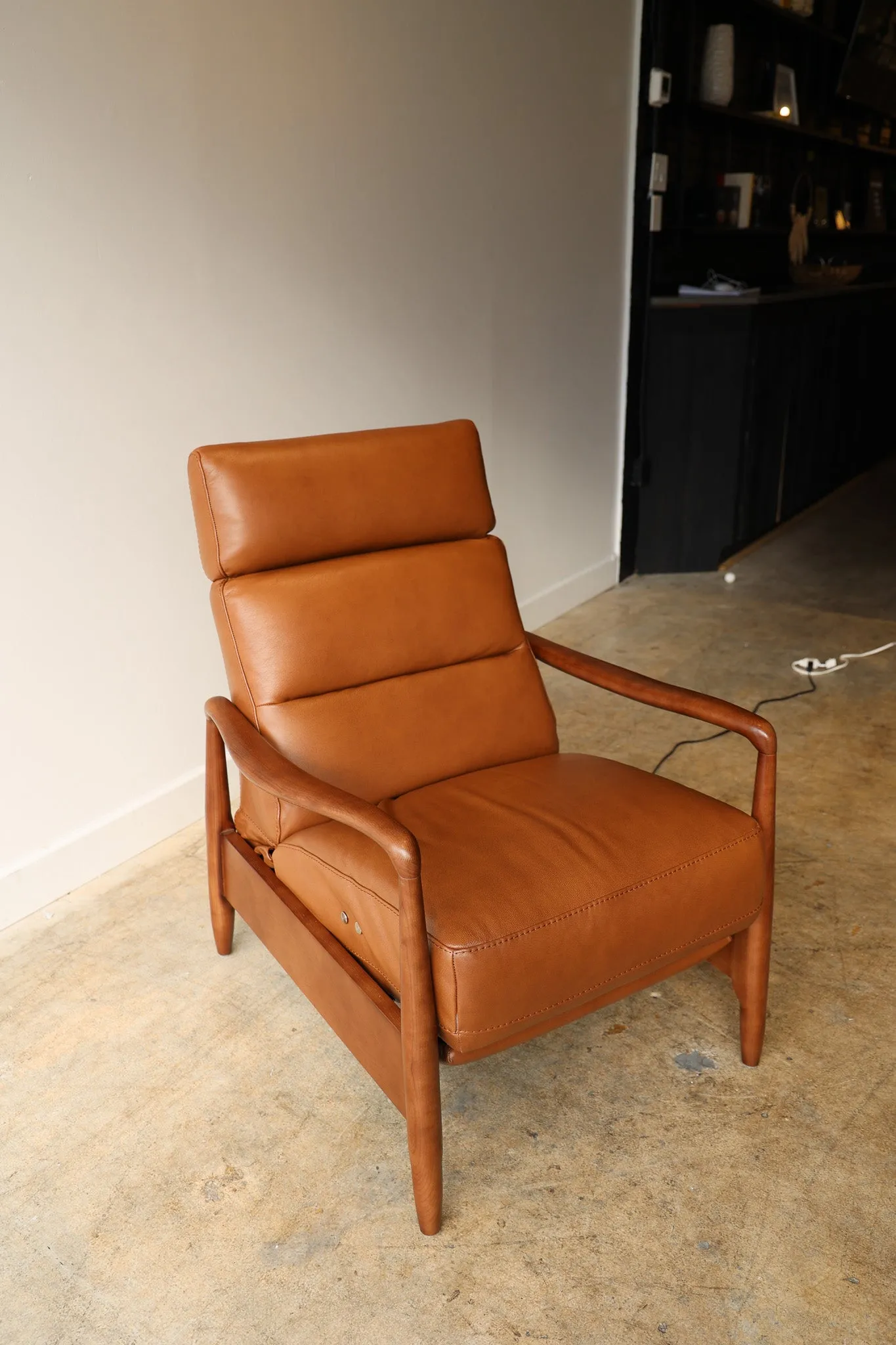 Walker Leather Reclining Accent Chair