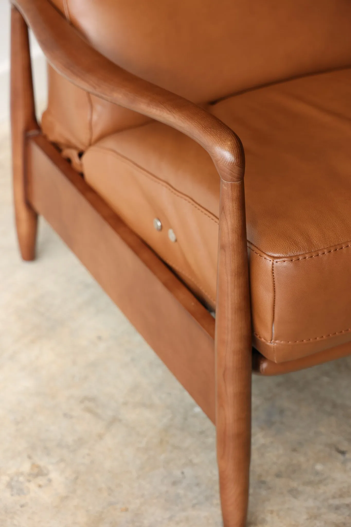 Walker Leather Reclining Accent Chair