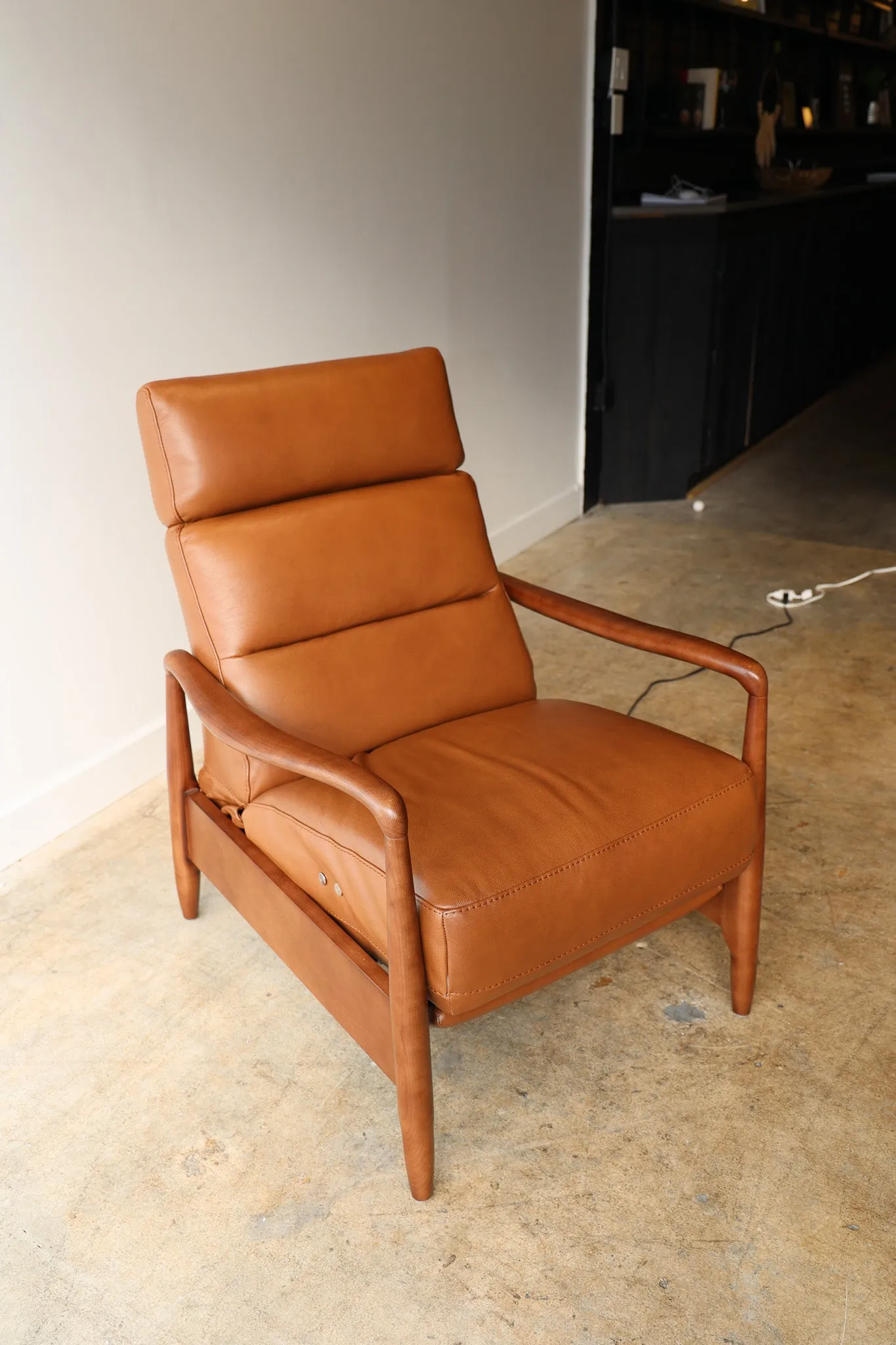 Walker Leather Reclining Accent Chair